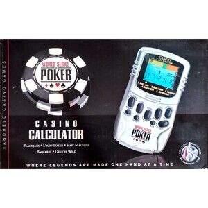 World Series of Poker Casino Calculator Electronic 5-in-1 Casino Game